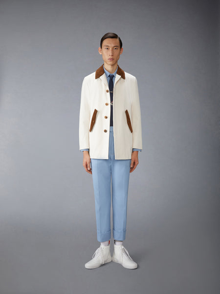 CROPPED BAL COLLAR DENIM JACKET