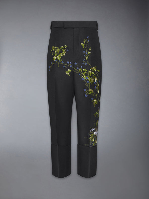 GOOSE SCENIC SATIN STITCH WOOL CHINO TROUSERS - featured image
