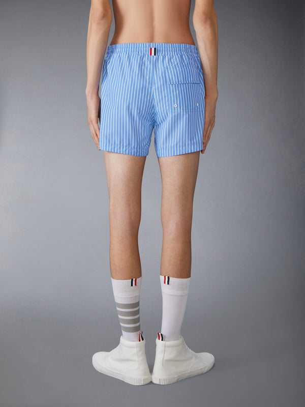 PINSTRIPE PRINTED TECH SWIM SHORTS - image 2