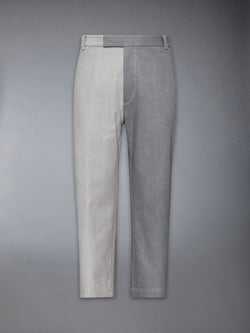 WASHED DENIM CONTRAST TROUSER