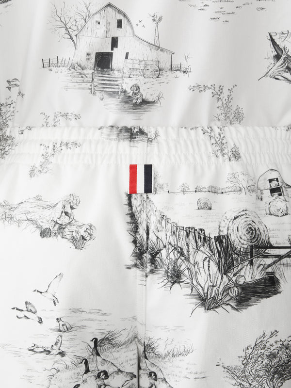SCENIC TOILE COTTON CANVAS CARGO RUGBY SHORTS - image 4