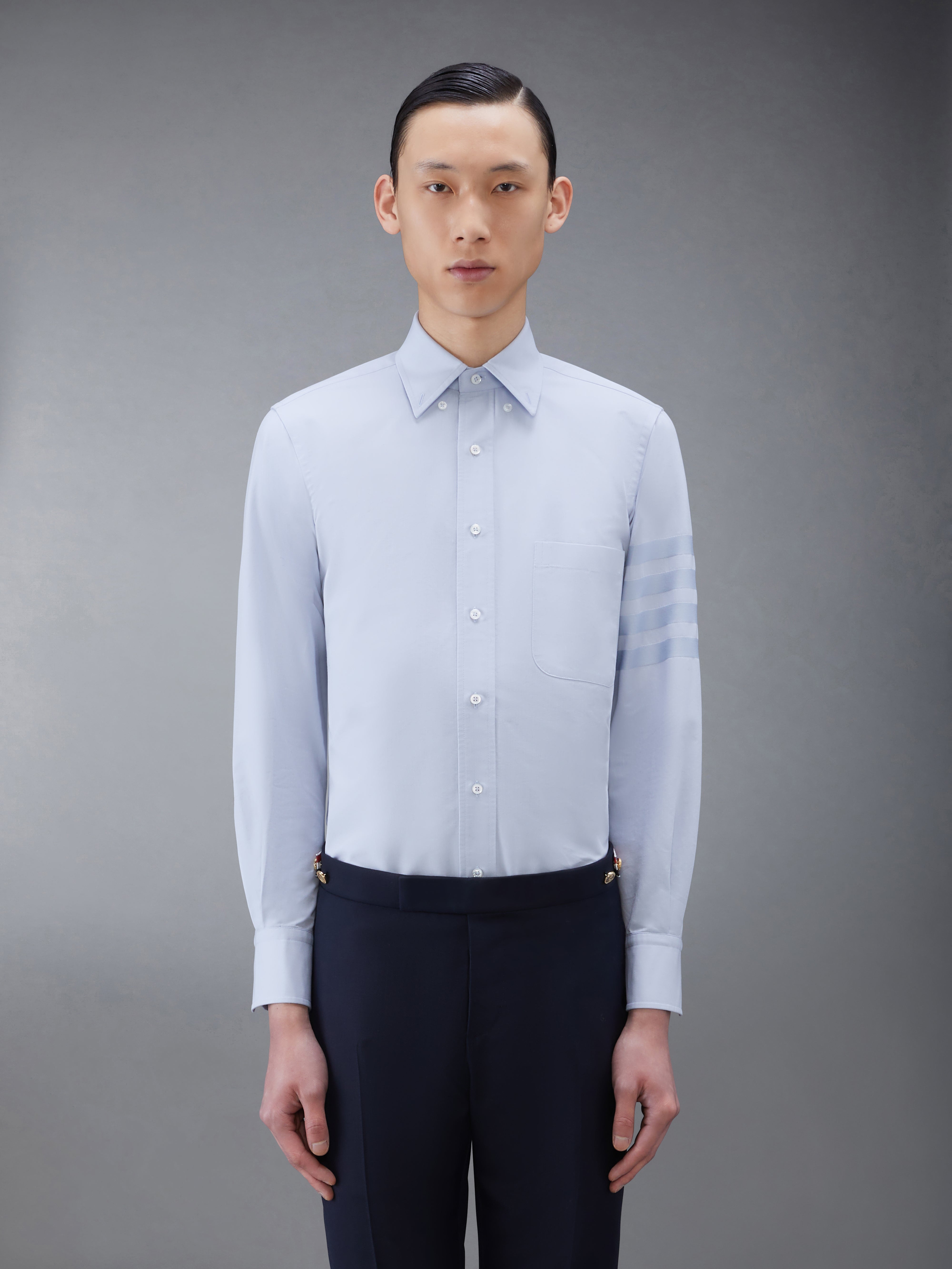 Thom Browne 4-Bar Oxford Shirt - Blue Thom Browne 4-Bar Oxford Shirt - Blue