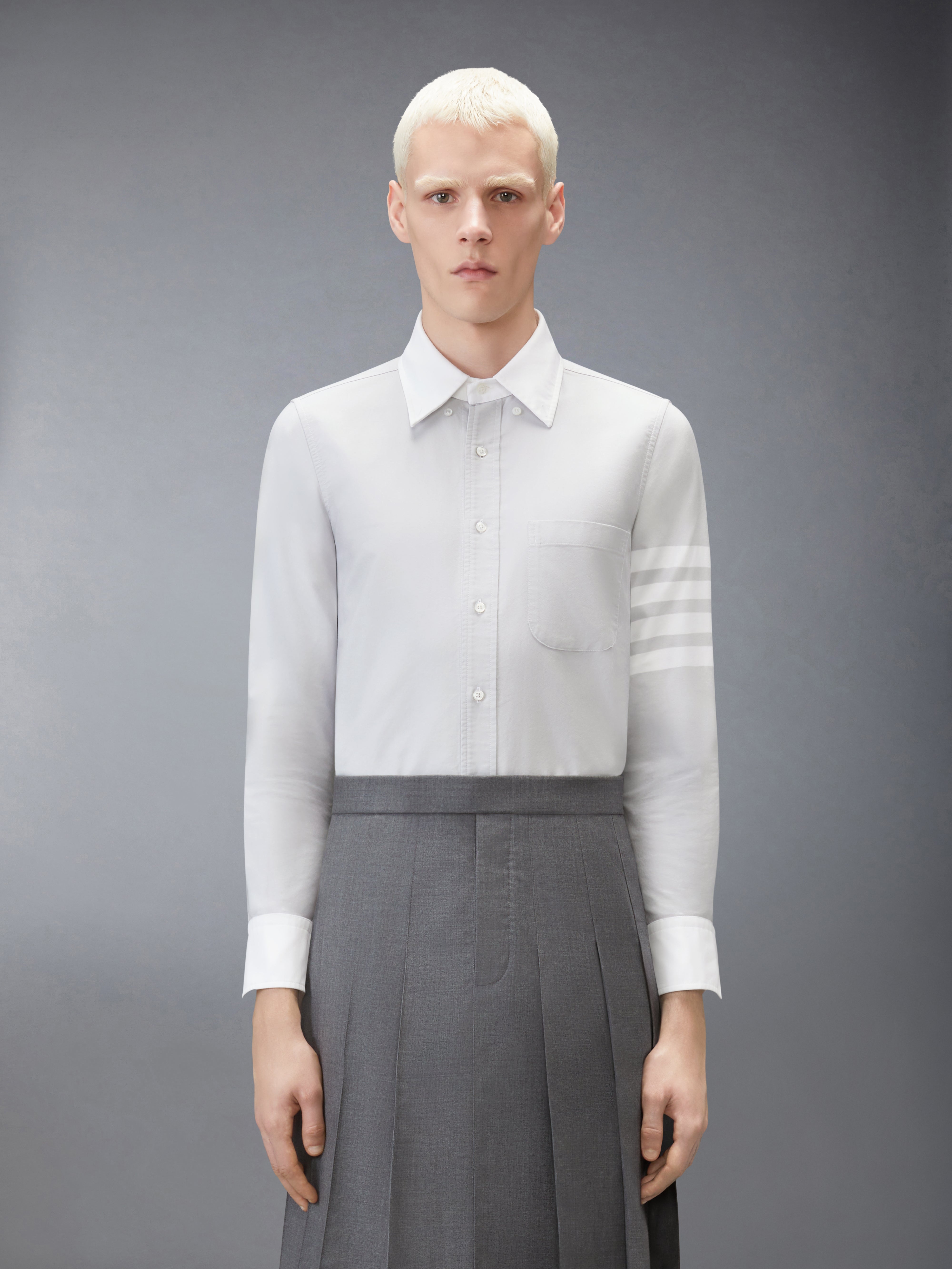 Men's Oxford Shirt in Light Grey Size 5