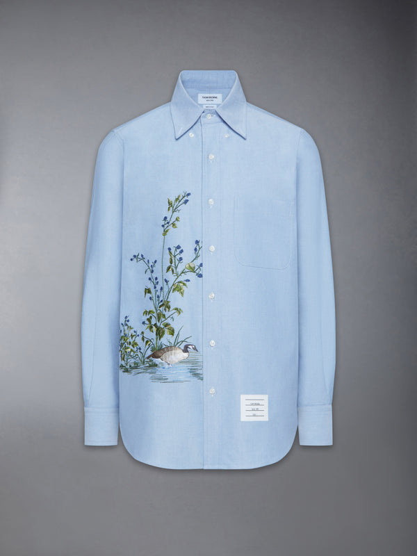 GOOSE SCENIC SATIN STITCH OXFORD SHIRT - featured image