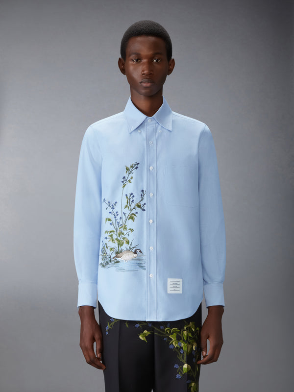 GOOSE SCENIC SATIN STITCH OXFORD SHIRT - image 2