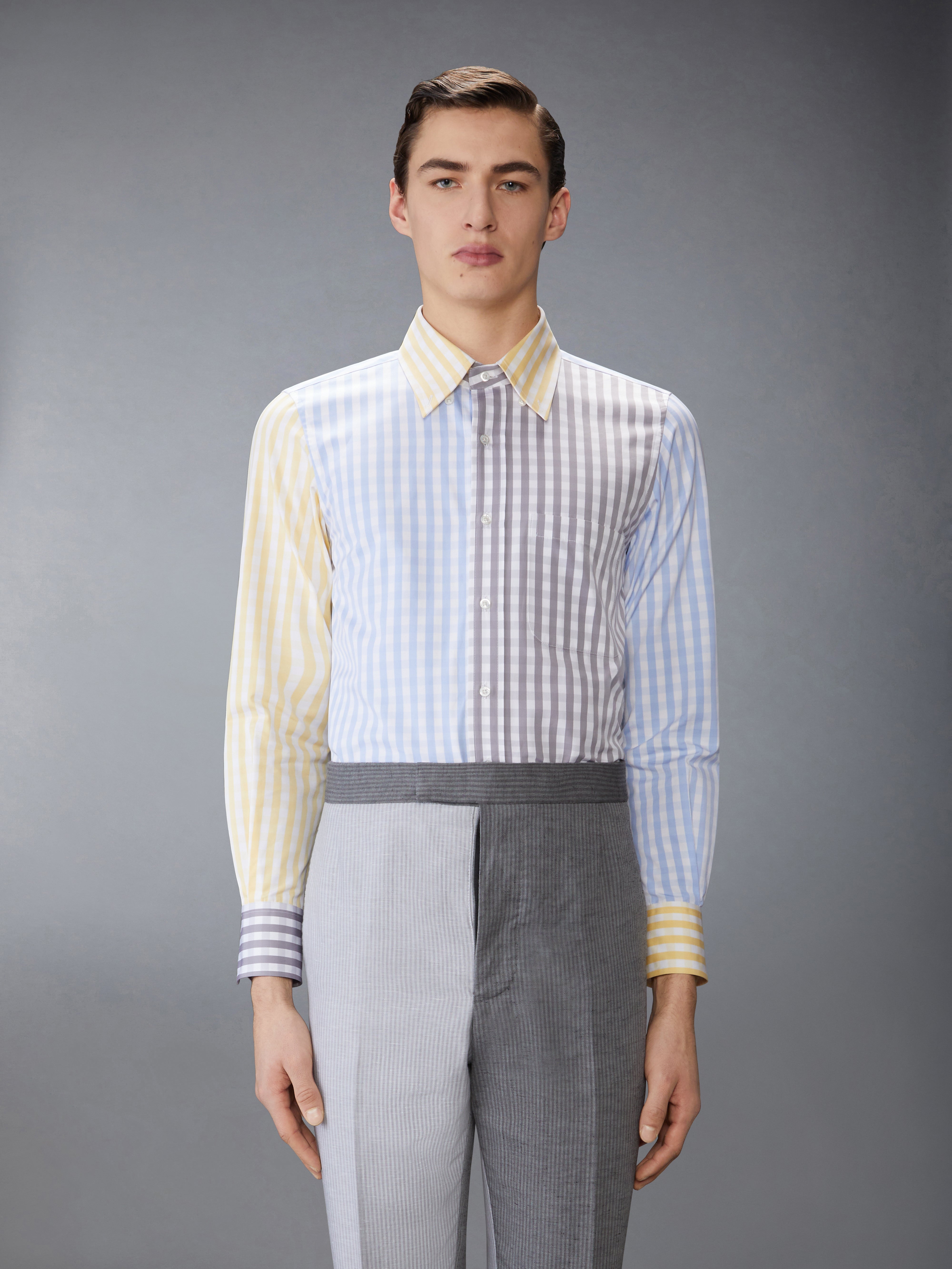 【関税込み】thom browne 'Funmix' shirt Gingham Check Poplin Funmix Shirt | Thom Browne