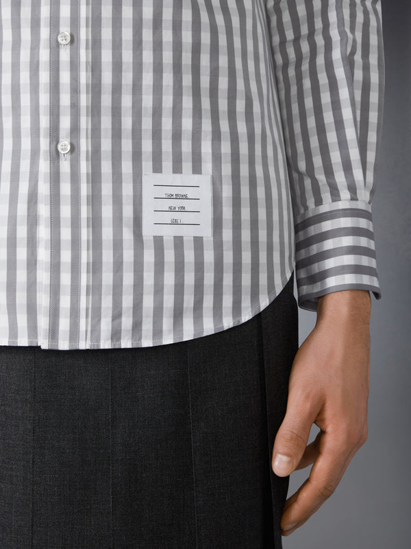 GINGHAM CHECK POPLIN ARMBAND SHIRT - image 6