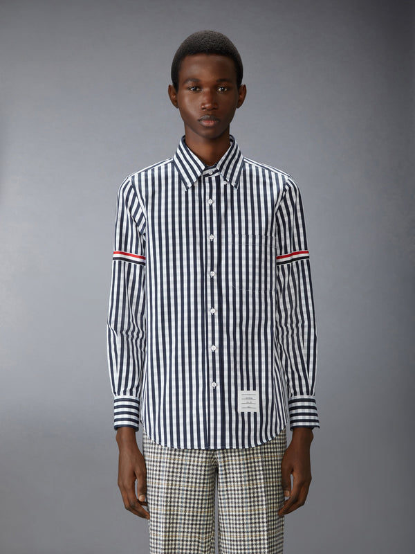 GINGHAM CHECK POPLIN ARMBAND SHIRT - image 2
