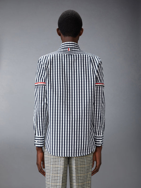 GINGHAM CHECK POPLIN ARMBAND SHIRT - image 3