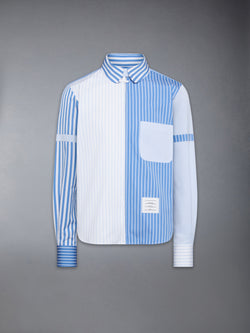 FUNMIX ARMBAND PINSTRIPE POPLIN SHIRT