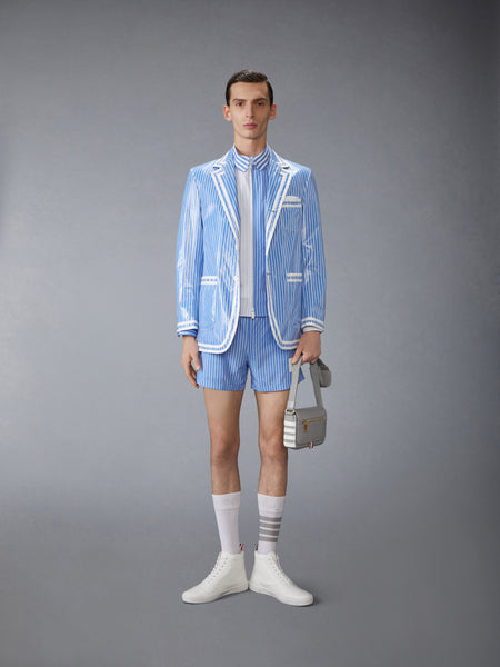 FUNMIX ARMBAND PINSTRIPE POPLIN SHIRT