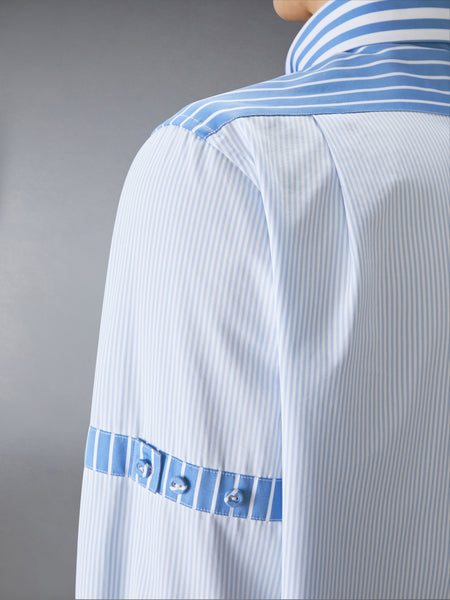 FUNMIX ARMBAND PINSTRIPE POPLIN SHIRT