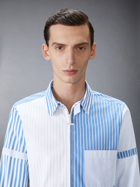 FUNMIX ARMBAND PINSTRIPE POPLIN SHIRT