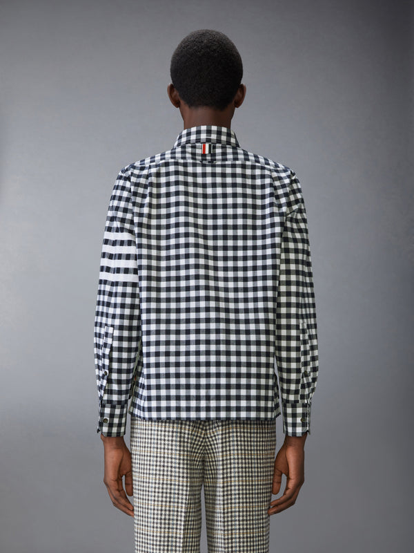 GINGHAM CHECK FLANNEL 4-BAR UTILITY SHIRT - image 3