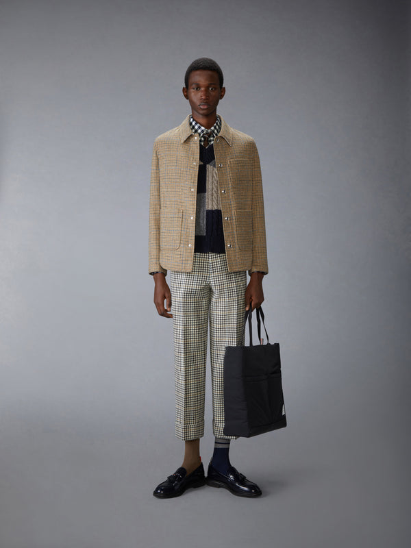 GINGHAM CHECK FLANNEL 4-BAR UTILITY SHIRT - image 4