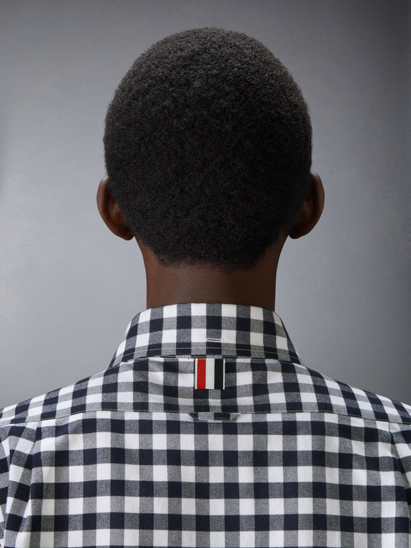 GINGHAM CHECK FLANNEL 4-BAR UTILITY SHIRT - image 6