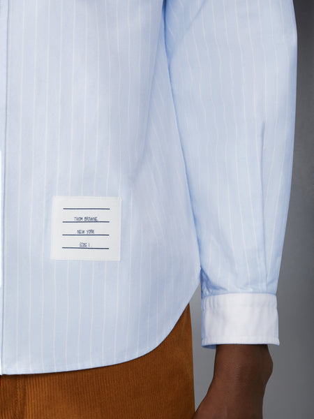 PINSTRIPE OXFORD SHAWL COLLAR SHIRT