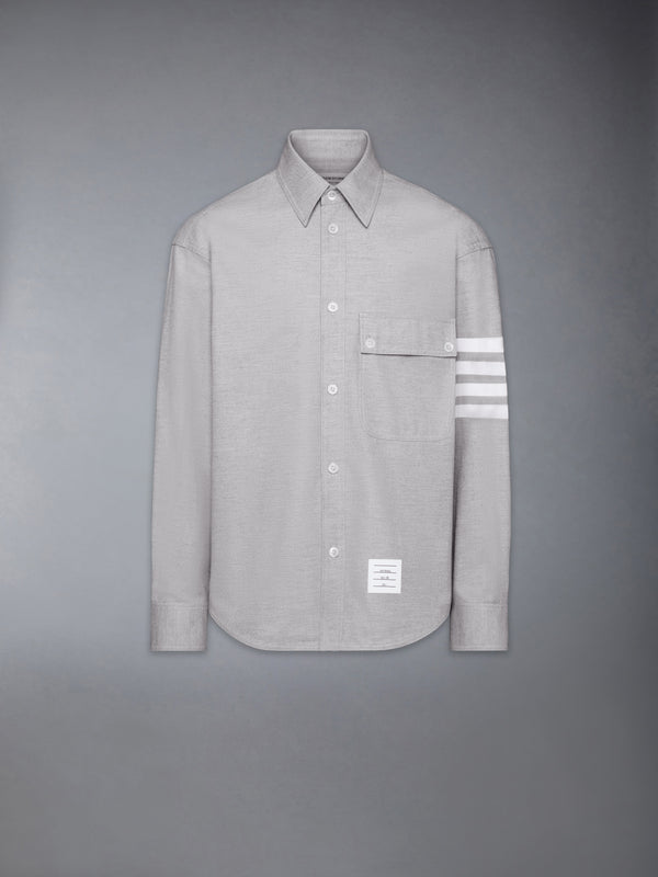 WOVEN FLANNEL 4-BAR OVERSIZED SHIRT - featured image