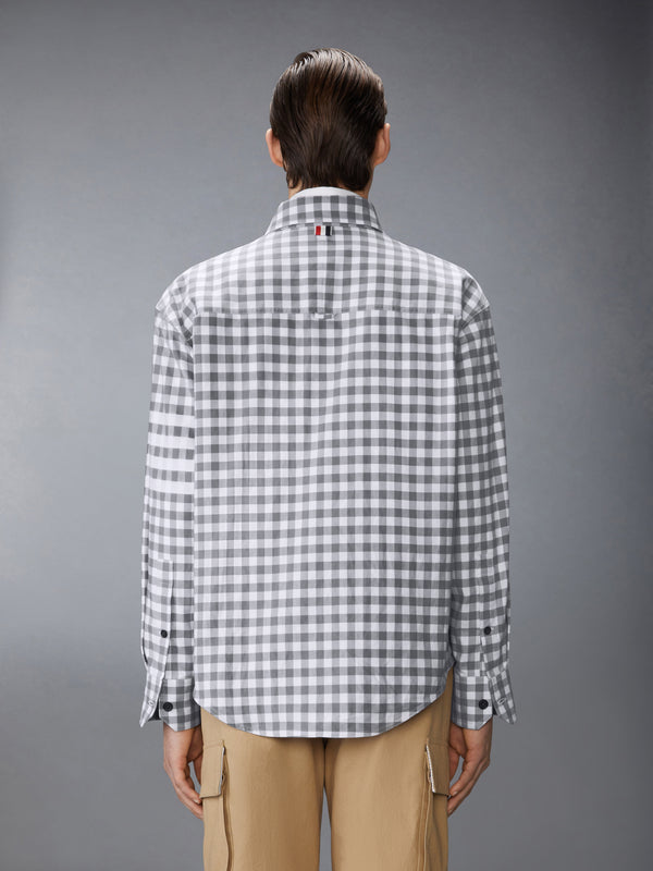 GINGHAM CHECK FLANNEL 4-BAR OVERSIZED SHIRT - image 2