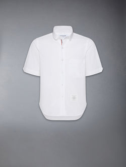 POPLIN ROUND COLLAR SHORT SLEEVE SHIRT