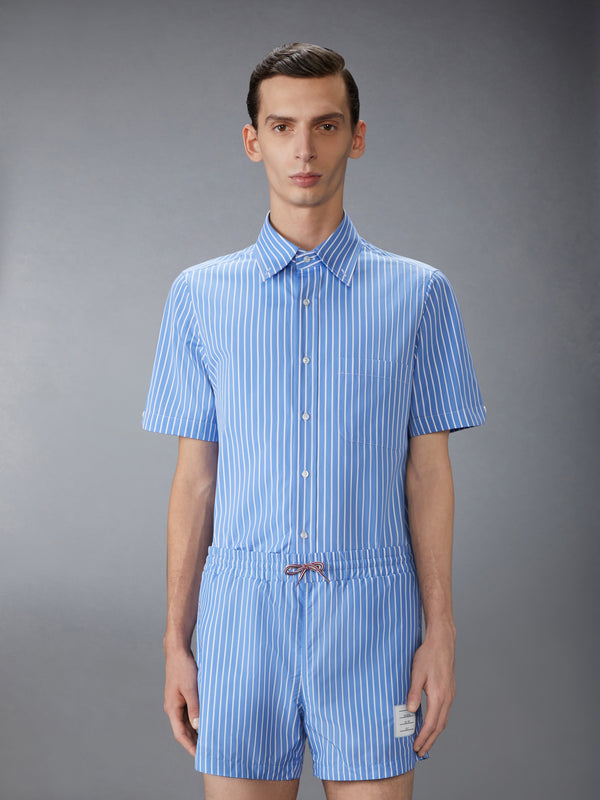 PINSTRIPE POPLIN SHORT SLEEVE SHIRT - featured image