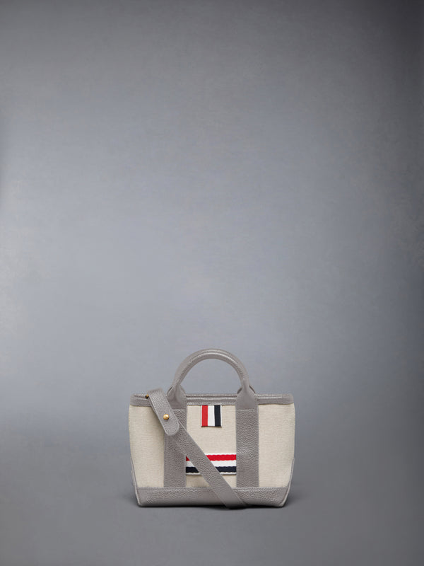 SALT AND PEPPER COTTON CANVAS MICRO TOOL TOTE - featured image