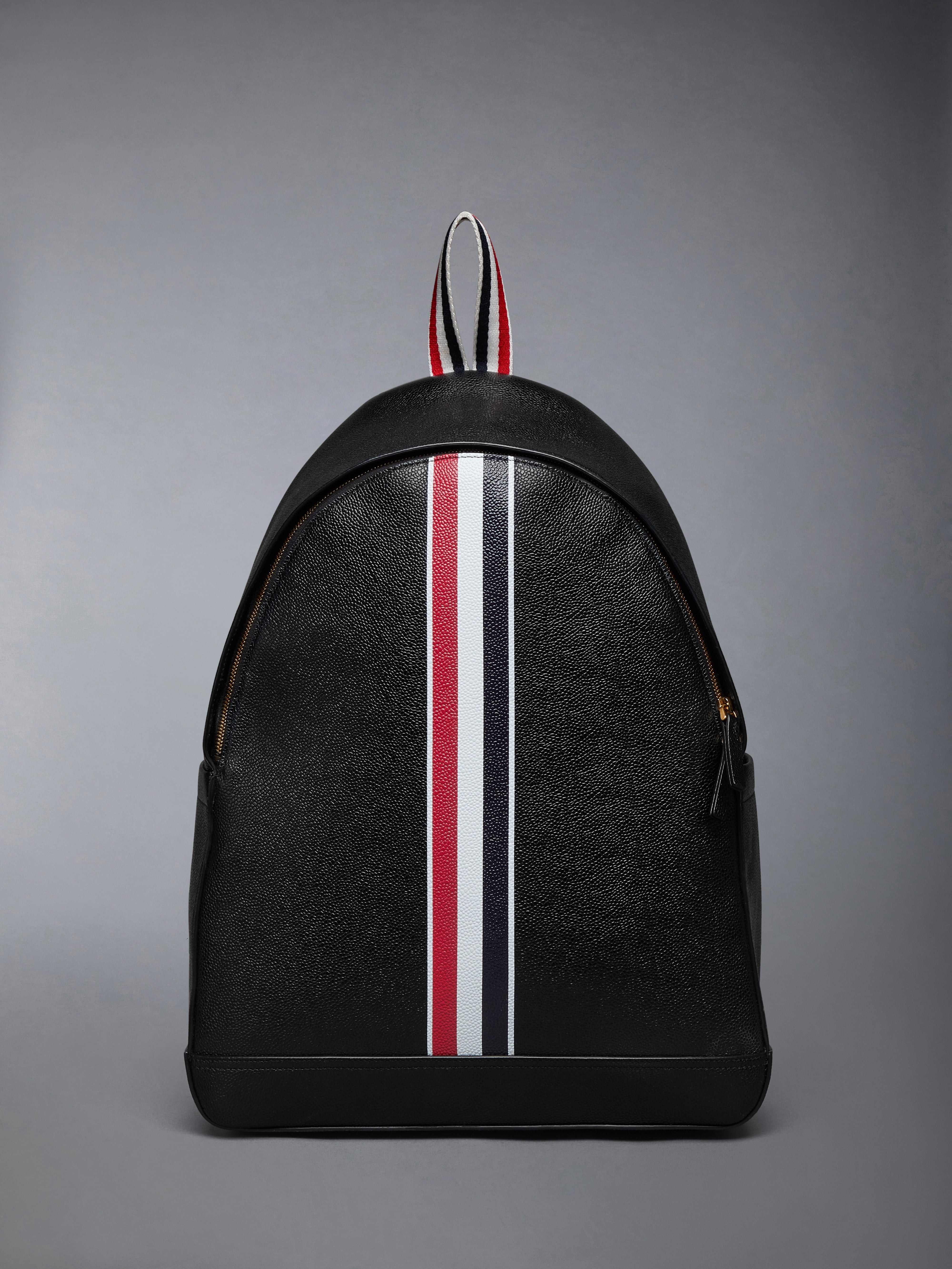 bally tarot leather backpack Pebble Grain Rwb Stripe Backpack