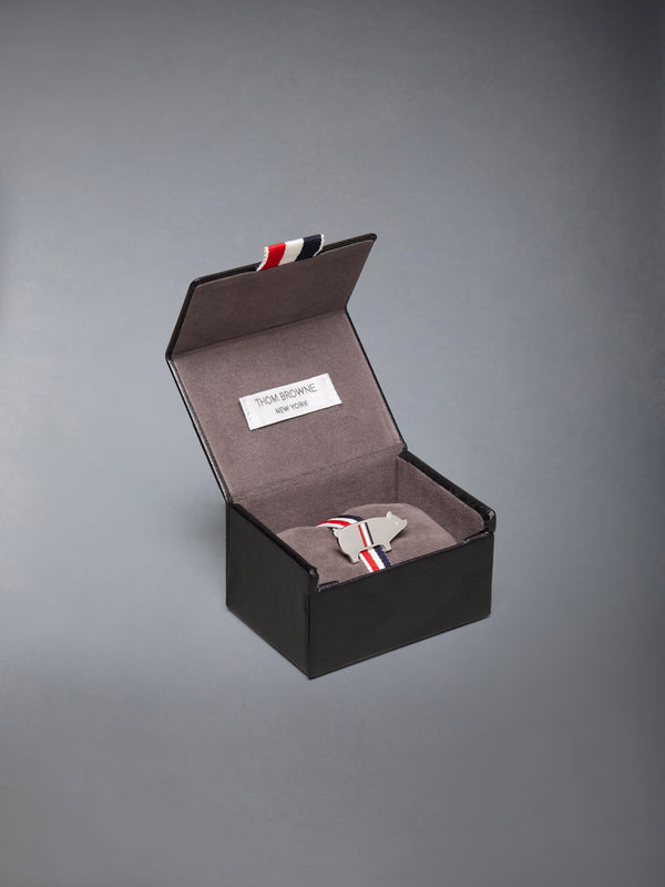 STERLING SILVER PIG TIE BAR - image 4