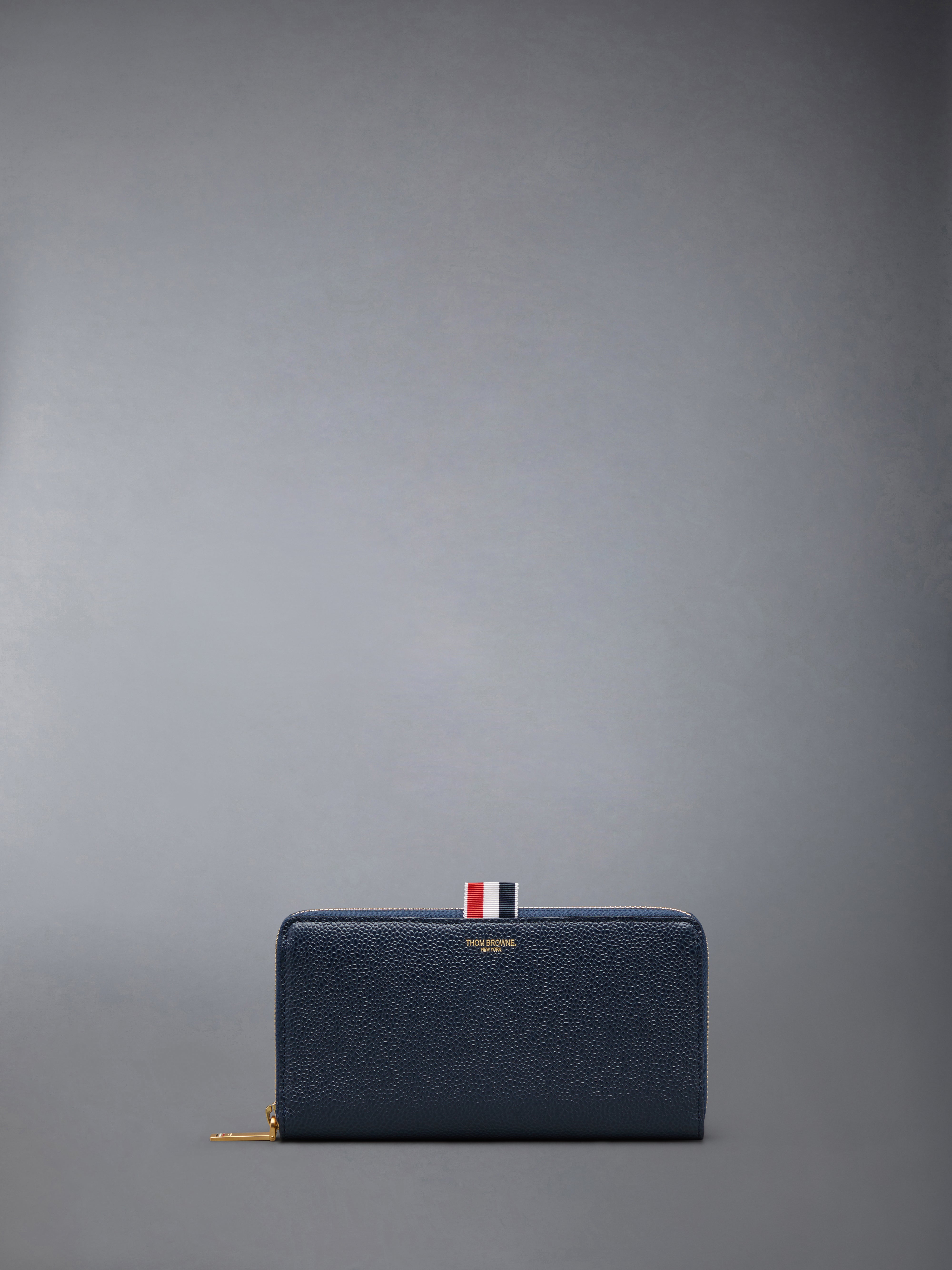 Pebble Grain Slim Long Ziparound Purse | Thom Browne Pebble Grain Slim Long Ziparound Purse | Thom Browne