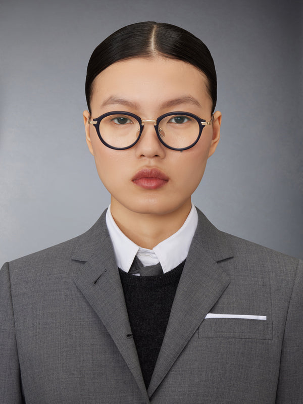 ACETATE AND TITANIUM ROUND EYEGLASSES - image 2