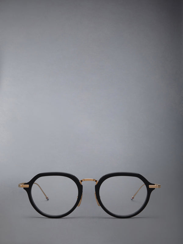 ACETATE AND TITANIUM ROUND EYEGLASSES - featured image