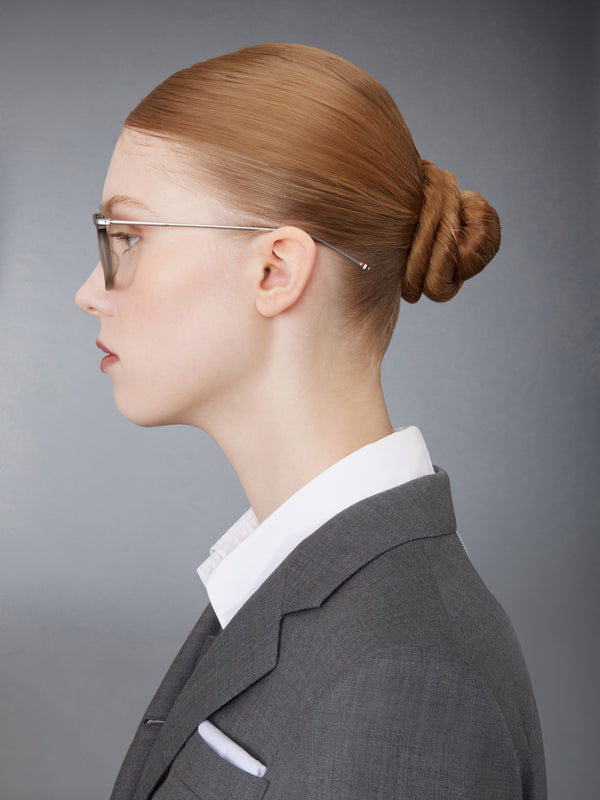 ACETATE AND TITANIUM RECTANGULAR EYEGLASSES - image 4