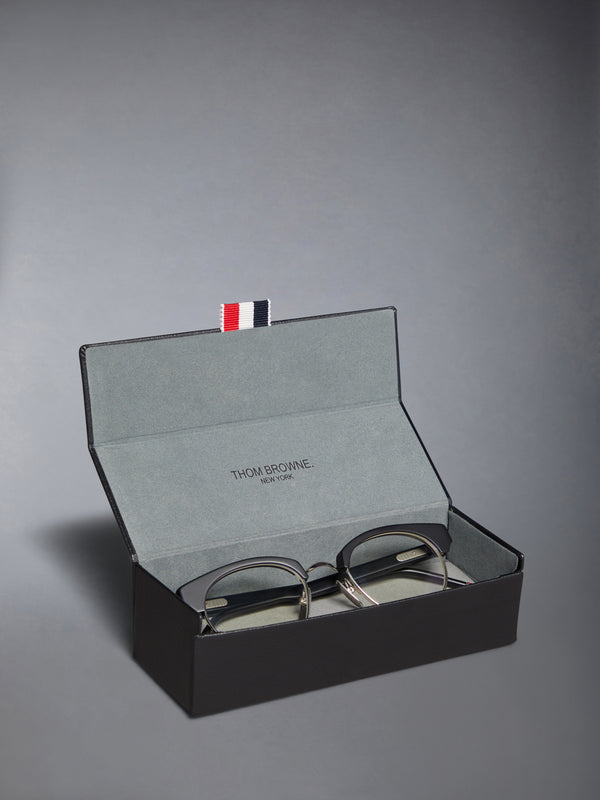 ACETATE AND TITANIUM OVAL EYEGLASSES - image 8