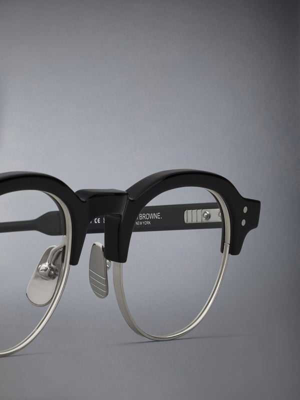 ACETATE AND TITANIUM OVAL EYEGLASSES - image 7