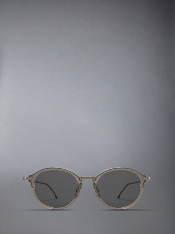 ACETATE AND TITANIUM ROUND SUNGLASSES - featured image