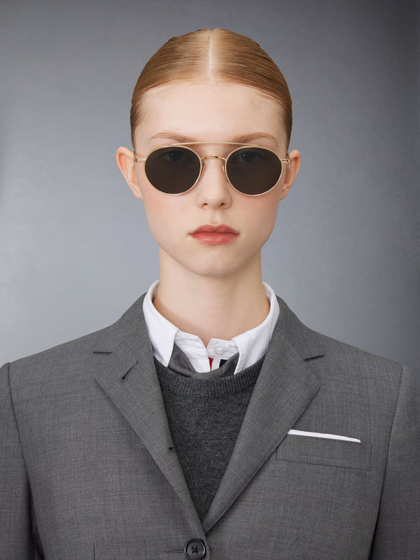 TITANIUM OVAL SUNGLASSES - image 2