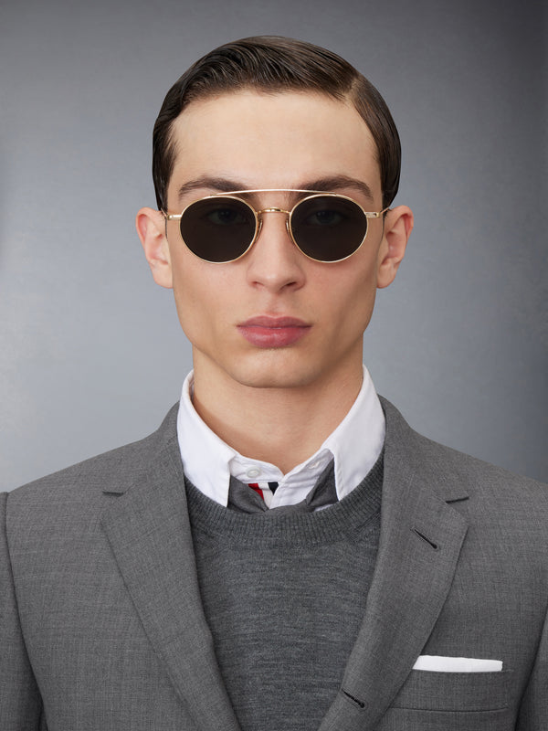 TITANIUM OVAL SUNGLASSES - image 3