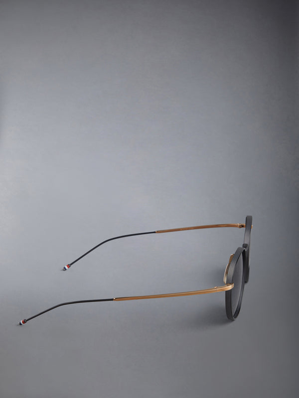 티타늄 라운드 선글라스 - image 4