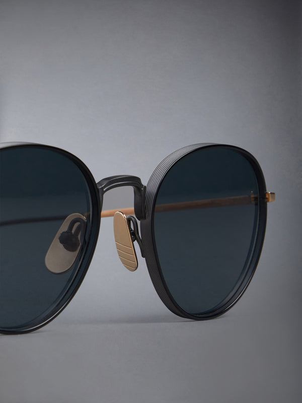 티타늄 라운드 선글라스 - image 5