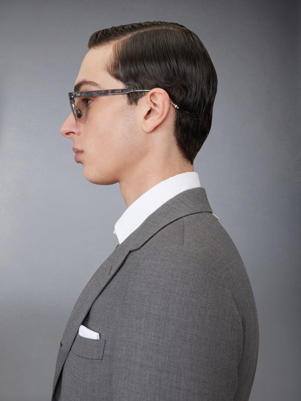 ACETATE AND TITANIUM OVAL SUNGLASSES - image 4