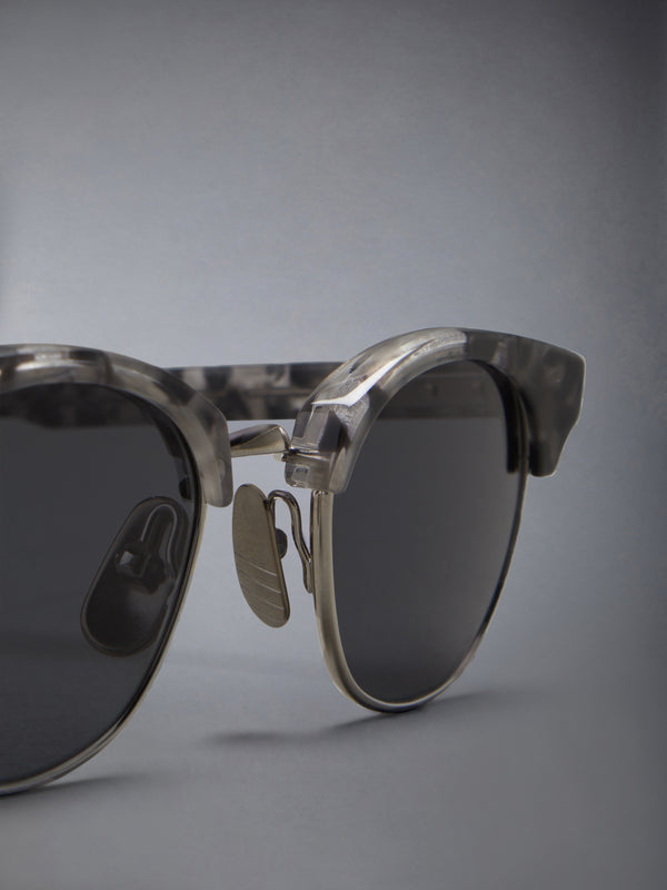 ACETATE AND TITANIUM OVAL SUNGLASSES - image 7