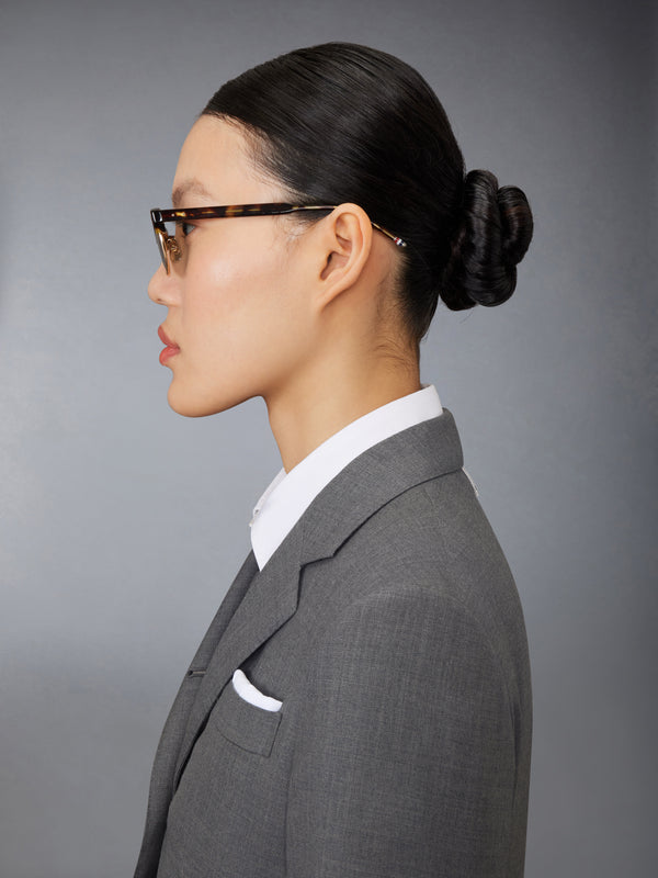 ACETATE AND TITANIUM OVAL SUNGLASSES - image 4