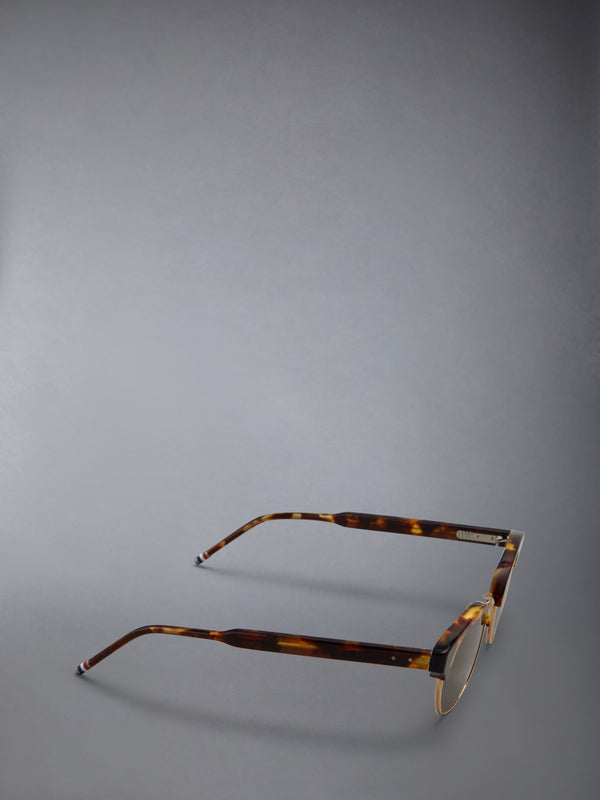 ACETATE AND TITANIUM OVAL SUNGLASSES - image 6