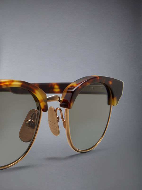ACETATE AND TITANIUM OVAL SUNGLASSES - image 7
