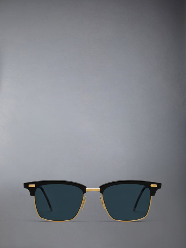 ACETATE AND TITANIUM RECTANGULAR SUNGLASSES - featured image