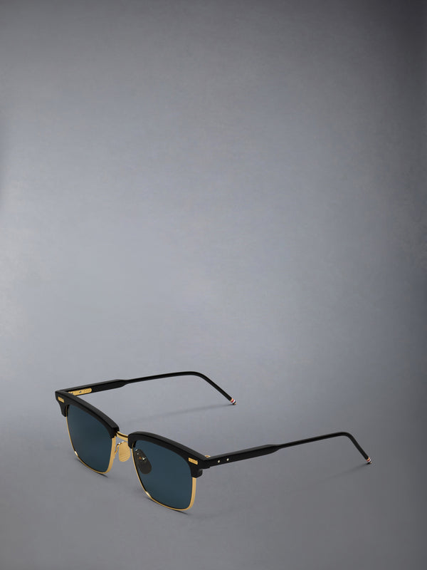 ACETATE AND TITANIUM RECTANGULAR SUNGLASSES - image 2