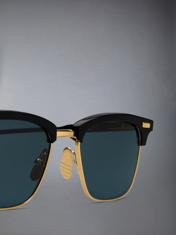 ACETATE AND TITANIUM RECTANGULAR SUNGLASSES - image 3