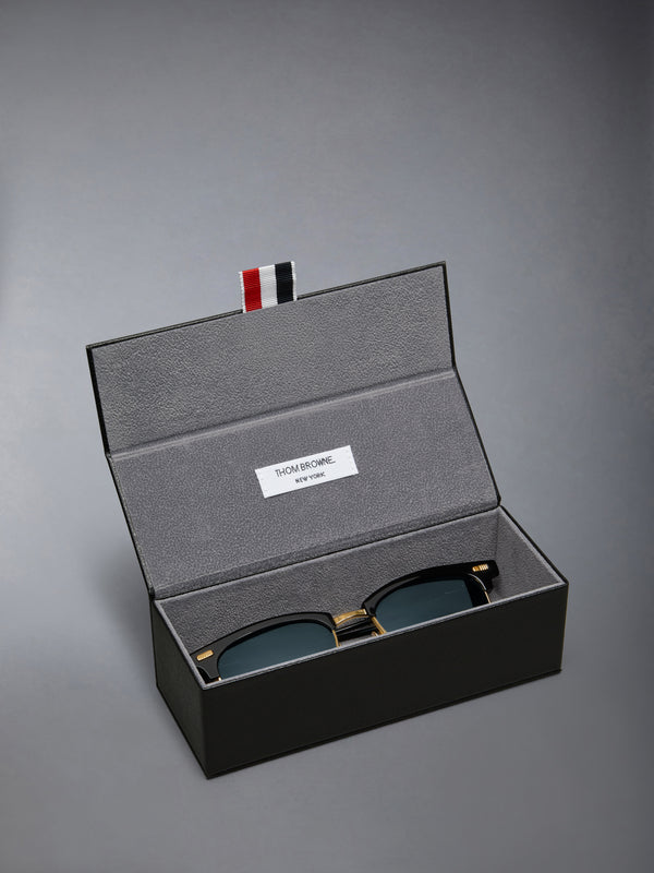 ACETATE AND TITANIUM RECTANGULAR SUNGLASSES - image 4