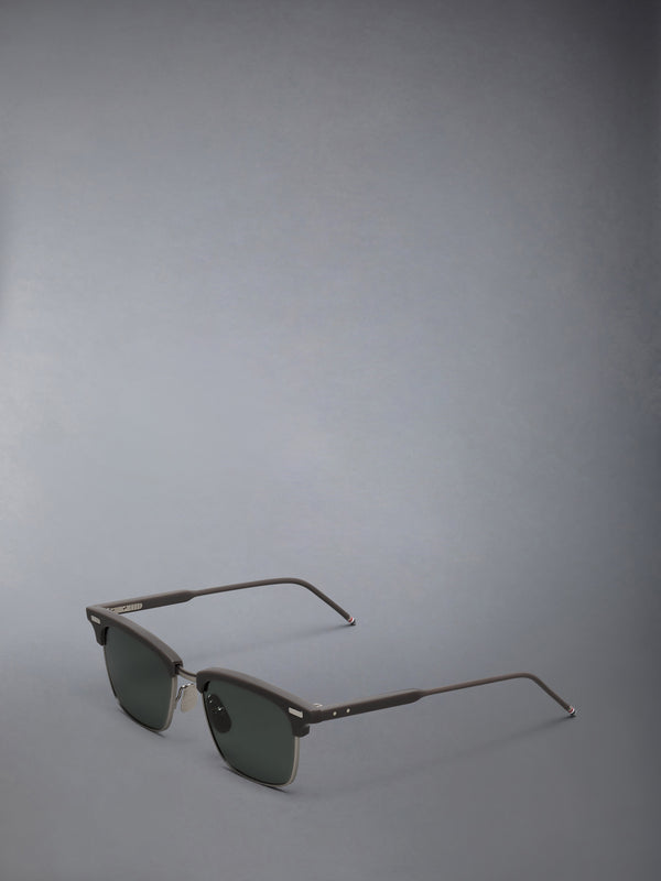 ACETATE AND TITANIUM RECTANGULAR SUNGLASSES - image 2