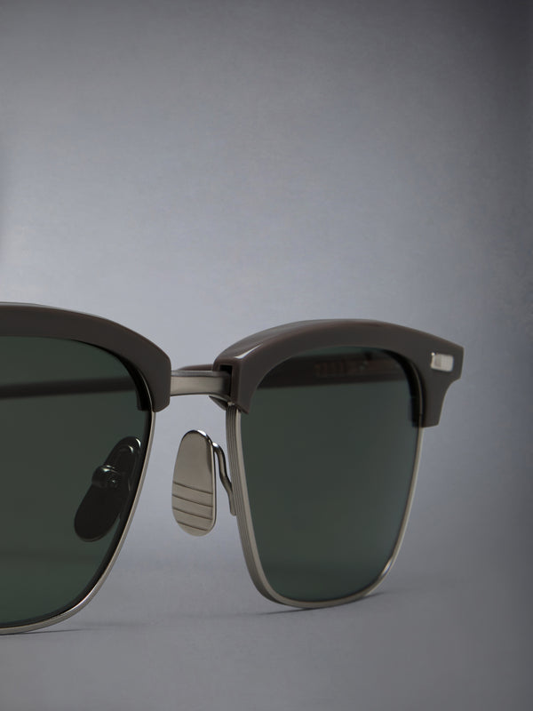 ACETATE AND TITANIUM RECTANGULAR SUNGLASSES - image 3